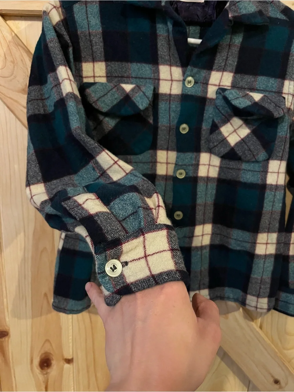 Virgin Wool Button Down Jacket